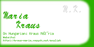 maria kraus business card